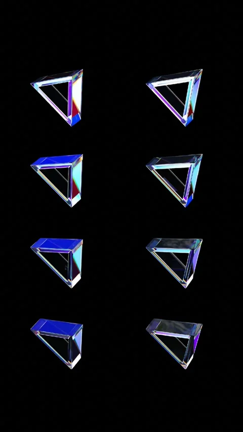 Glass triangles pattern Stock Footage 276259600