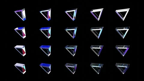 Glass triangles pattern 스톡 동영상 276259650