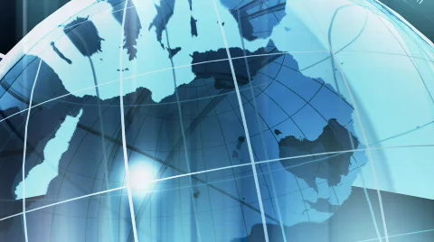 Glass Turning Globe Stock Footage 831988