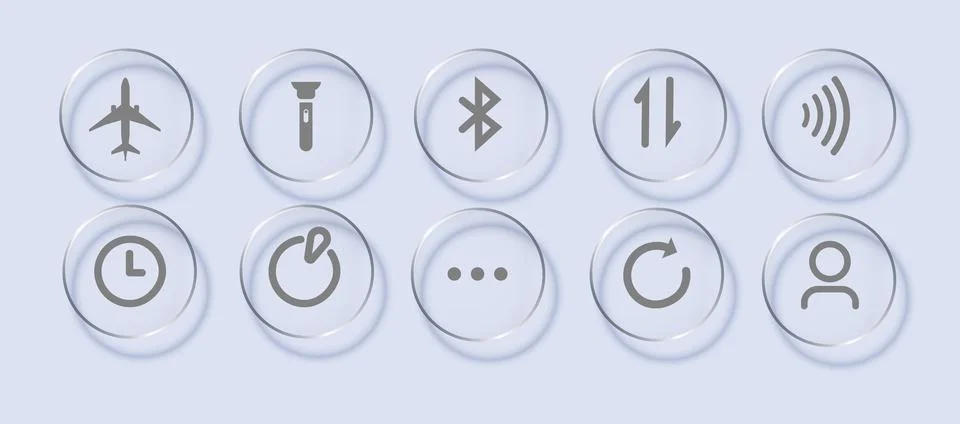 Glass ui design elements with realistic liquid. Glass effect used for graphic Stock Illustration