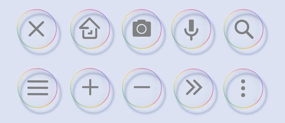 Glass ui design elements with realistic liquid. Glass effect used for graphic Stock Illustration