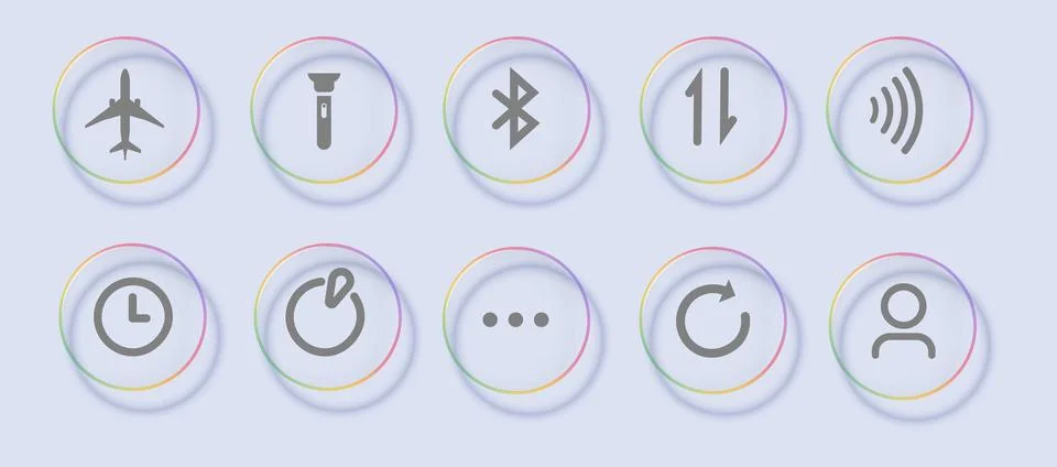 Glass ui design elements with realistic liquid. Glass effect used for graphic Stock Illustration