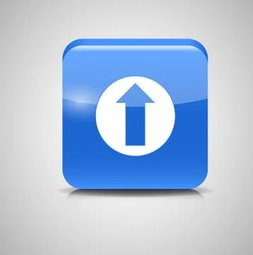 Glass Upload Button Icon  Illustration Stock Illustration