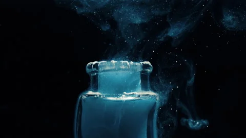 Glass vase inside liquid Stock Footage 131394838
