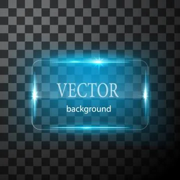 Glass vector button plane. Easy editable background Stockillustratie