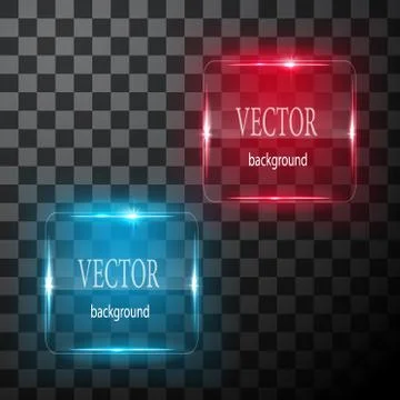 Glass vector button plane. Easy editable background Stock Illustration
