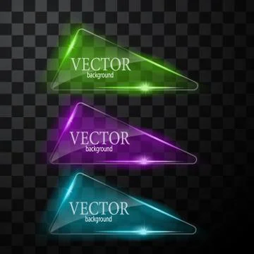 Glass vector button plane. Easy editable background Stock Illustration