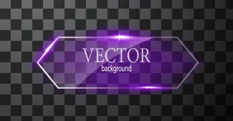 Glass vector button plane. Easy editable background Stock Illustration