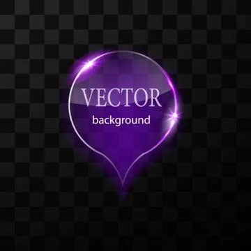 Glass vector button plane. Easy editable background Stock Illustration