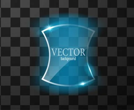 Glass vector button plane. Easy editable background Stock Illustration