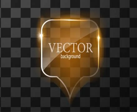 Glass vector button plane. Easy editable background Stock Illustration