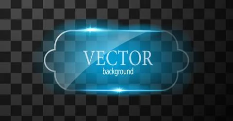 Glass vector button plane. Easy editable background Illustrazione stock