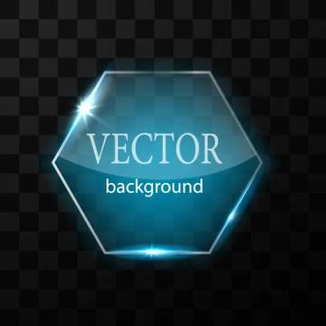 Glass vector button plane. Easy editable background Stock Illustration