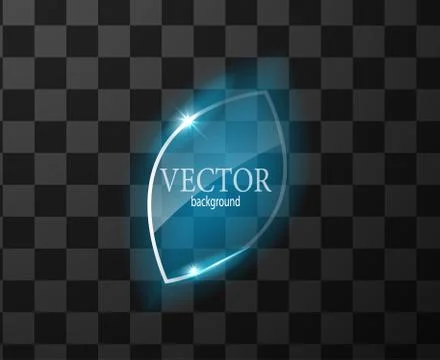 Glass vector button plane. Easy editable background Stock Illustration