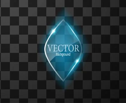 Glass vector button plane. Easy editable background Stock Illustration