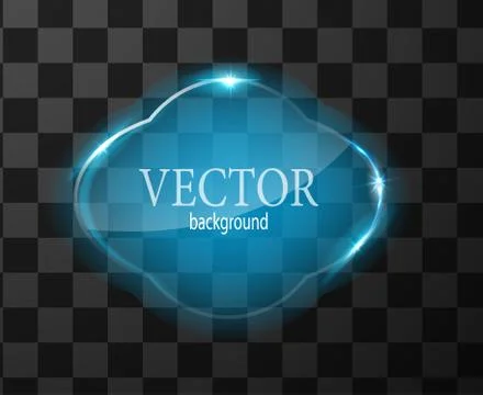 Glass vector button plane. Easy editable background Illustrazione stock