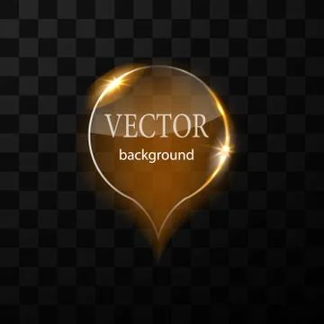 Glass vector button plane. Easy editable background Stock Illustration