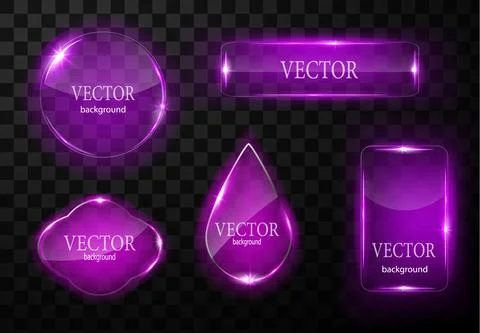 Glass vector button plane. Easy editable background Illustrazione stock