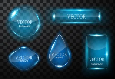 Glass vector button plane. Easy editable background イラスト素材
