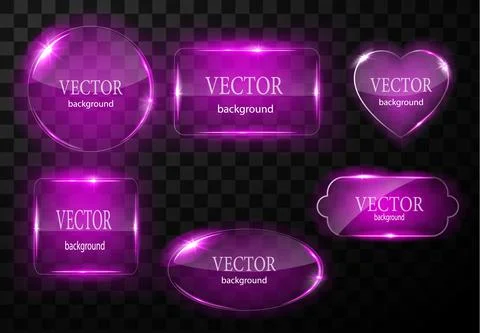 Glass vector button plane. Easy editable background Stock Illustration