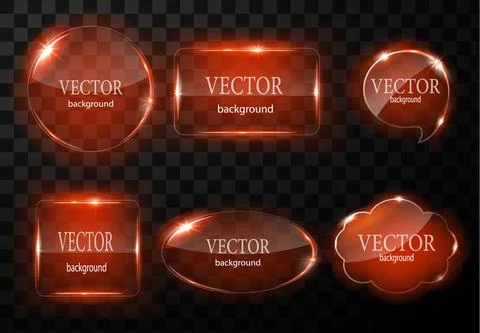 Glass vector button plane. Easy editable background Stock Illustration