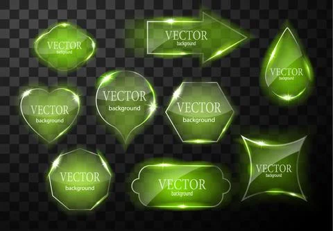 Glass vector button plane. Easy editable background Illustrazione stock
