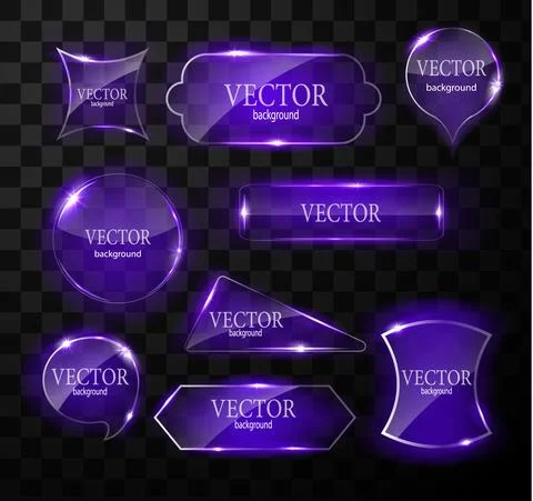 Glass vector button plane. Easy editable background Stockillustratie