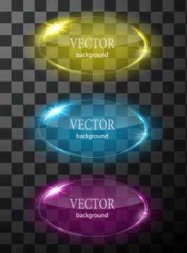Glass vector circle plane. Easy editable background Stock Illustration