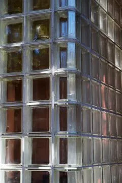 Glass wall corner Stock Photos