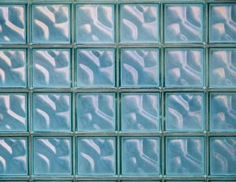A glass wall of cubes Stock Photos
