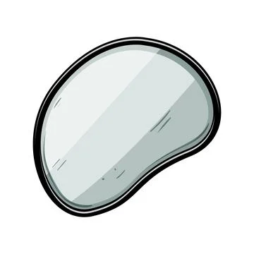 Glass wall mirror cartoon vector illustration Stock Illustration