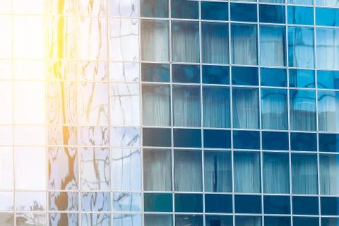 Glass wall with reflections Stock Photos