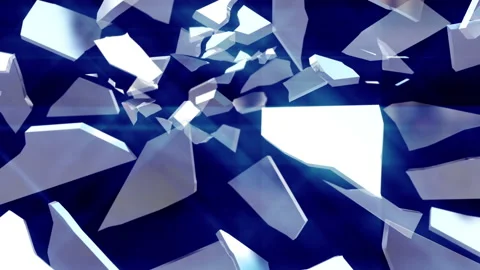 Glass wall shatter loop animation Stock Footage 146307721