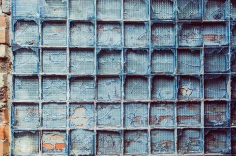 The glass wall is shattered. Stock Photos