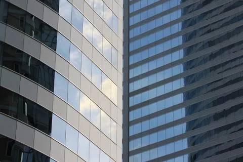 Glass wall of a skyscraper. Foto stock