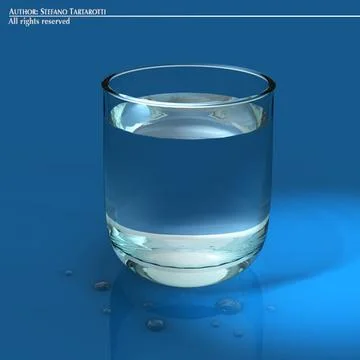 Glass with water 3D Model