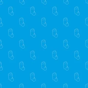 Glass of water and apple pattern seamless blue 库存插图