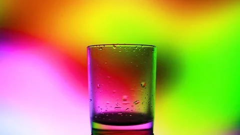 A glass of water on a beautiful background Stock Footage 85676689
