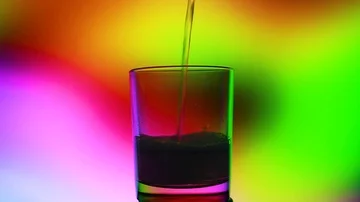 A glass of water on a beautiful background Stock Footage 85676697