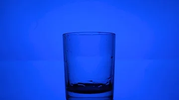 A glass of water on a beautiful background Stock Footage 85676700