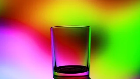A glass of water on a beautiful background Stock Footage 85676707