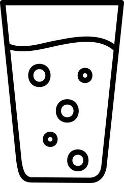 Glass Of Water With Dissolved Tablet Illustration