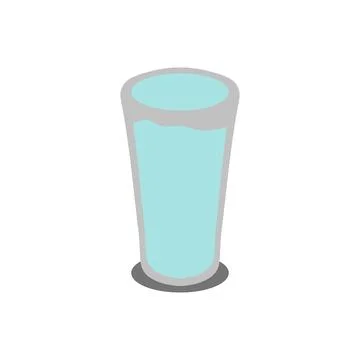 A glass of water. Drink vector Stock Illustration