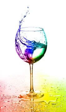 Glass of water with drops Stock Illustration