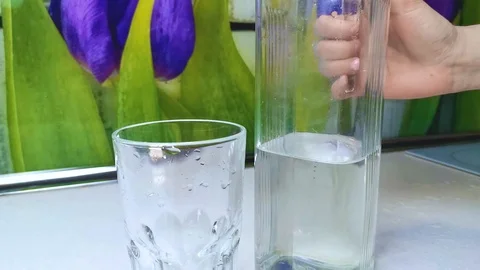 Glass of water Stock Footage 127272138