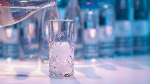 Glass of water Stock Footage 134145298