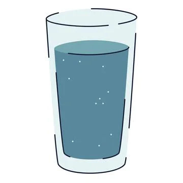 Glass of water icon vector flat illustration イラスト素材