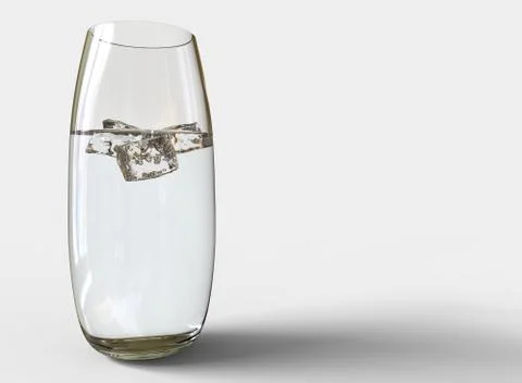 Glass Of Water Rounded Illustrazione stock