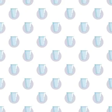 Glass of water seamless pattern background Illustrazione stock