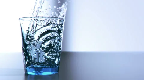 Glass of water - slowmotion Video stock 5689336